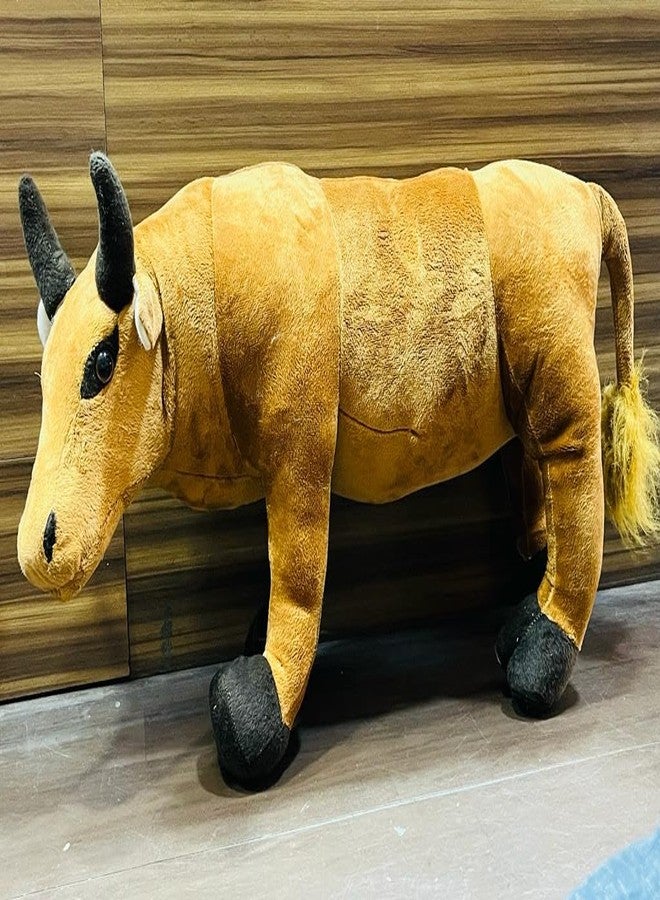 Tickles Bull Soft Stuffed Plush Animal Toy for Kids Boys & Girls Birthday Gifts (Size: 40 cm Color: Brown) - Image 3
